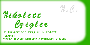 nikolett czigler business card